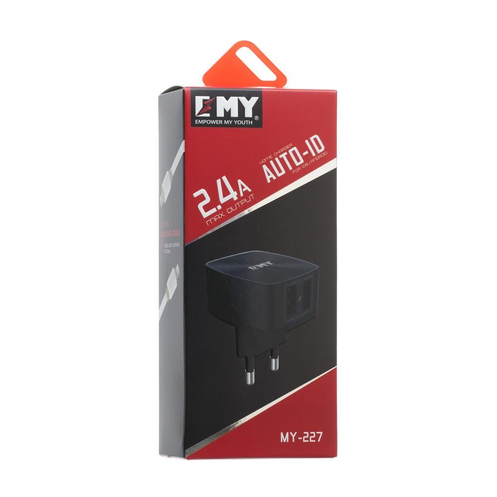 Купить СЕТЕВОЕ ЗАРЯДНОЕ УСТРОЙСТВО EMY MY-227 MICRO 2 USB 2400 MAH