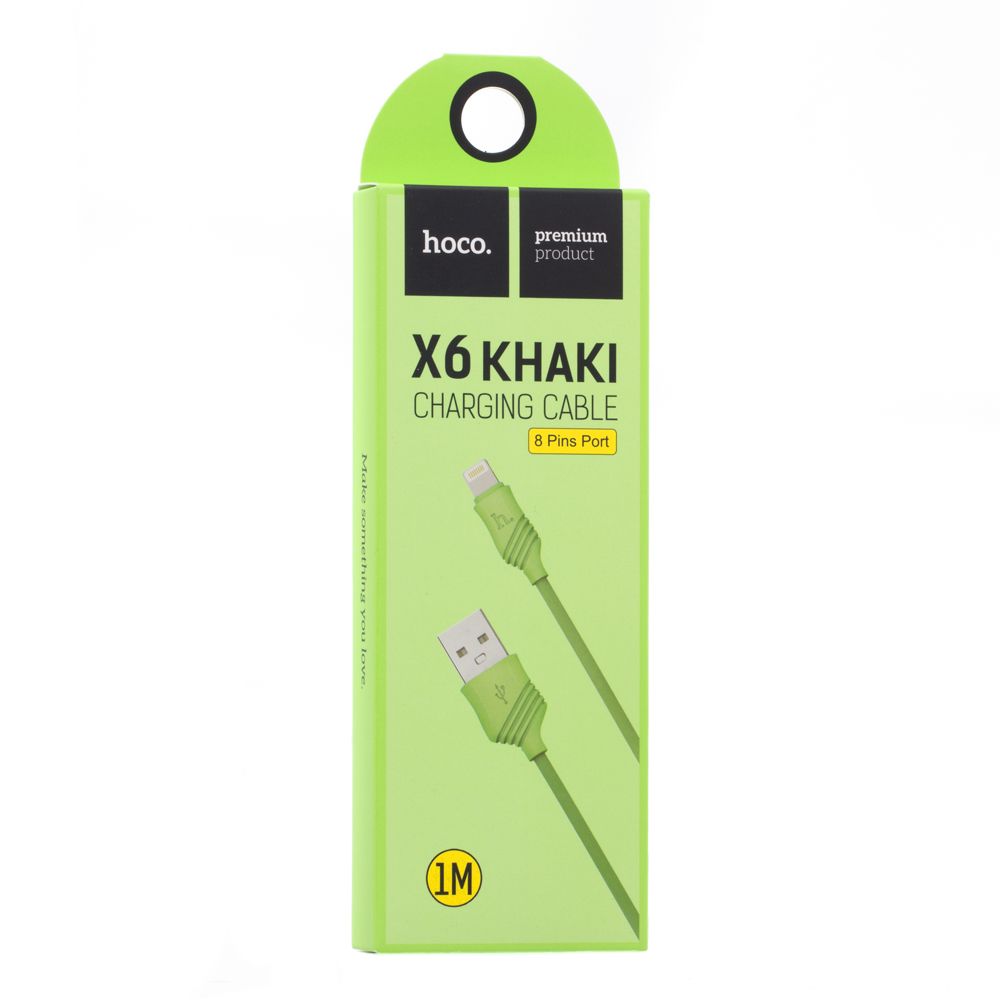 Купить USB HOCO X6 KHAKI LIGHTNING_1