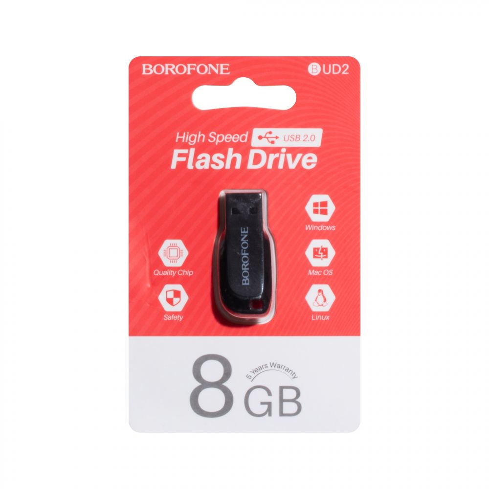 Купить USB FLASH DRIVE BOROFONE BUD2 USB 2.0 8GB
