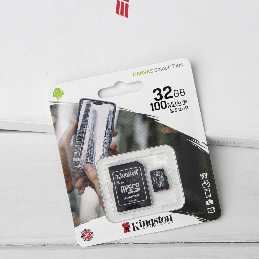 Купить КАРТА ПАМЯТИ KINGSTON CANVAS SELECT PLUS MICROSDHC (UHS-1) 32GB 10 CLASS & ADAPTER_1