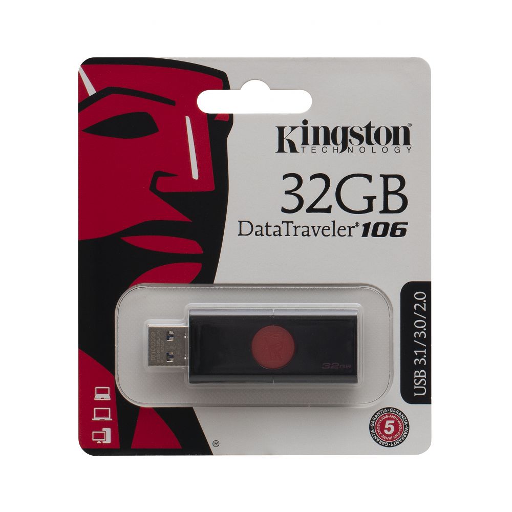 Купить USB FLASH DRIVE KINGSTON DT 106 32GB 3.1