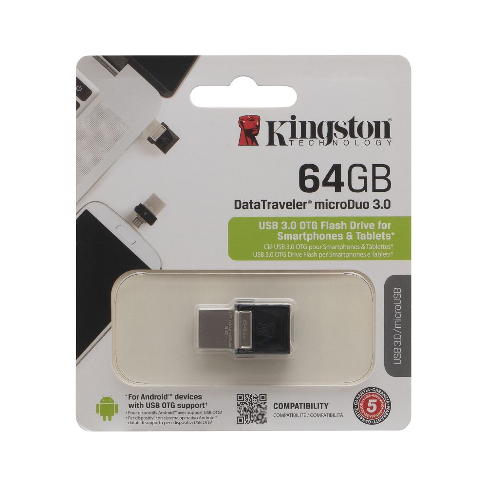 Купить USB OTG KINGSTON DT MICRODUO 64GB MICRO USB 3.0