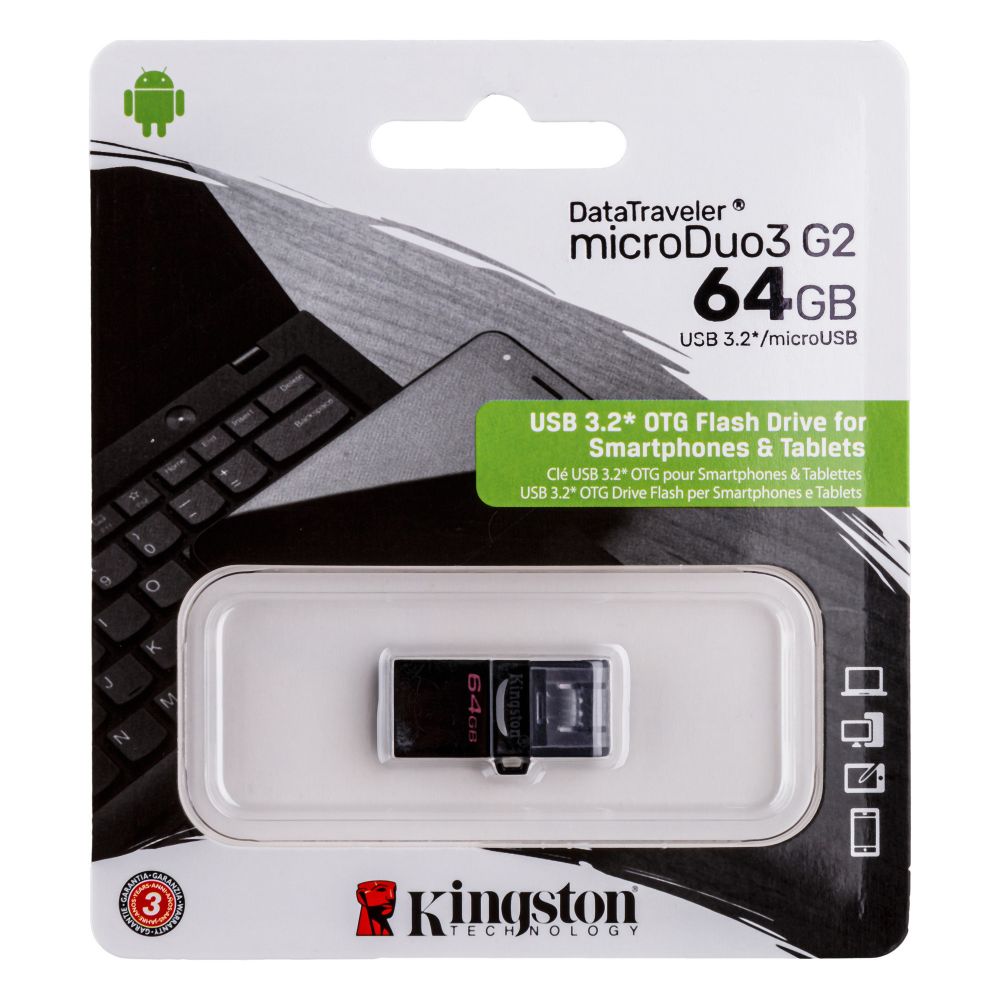 Купить USB OTG KINGSTON DT MICRODUO 64GB G2 MICRO USB 3.2