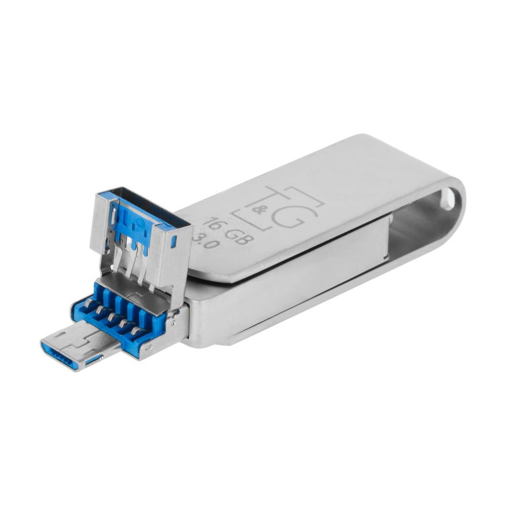 Купить USB OTG T&G 3&1 LIGHTNING&ANDROID 16GB METAL 007_3