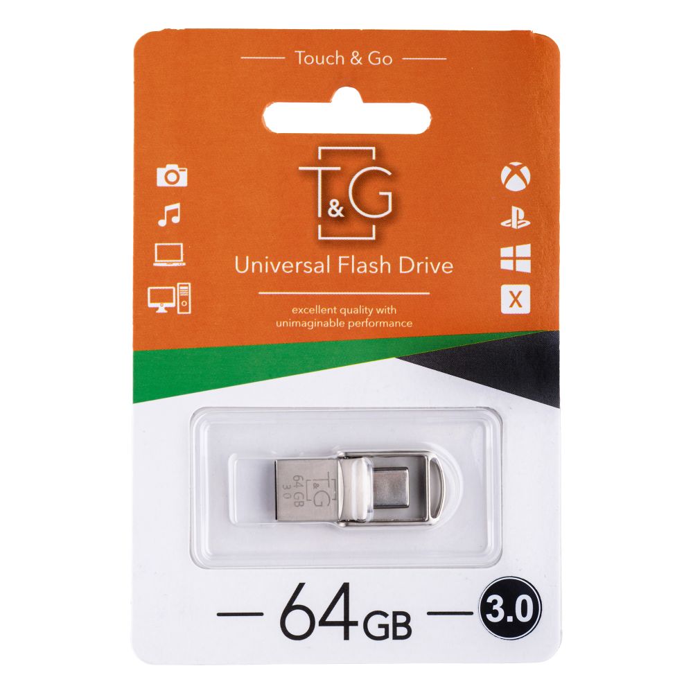 Купить USB OTG T&G TYPE-C 64GB METAL 104