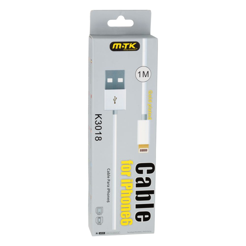 Купить USB MTK K3018 2A LIGHTNING 1M