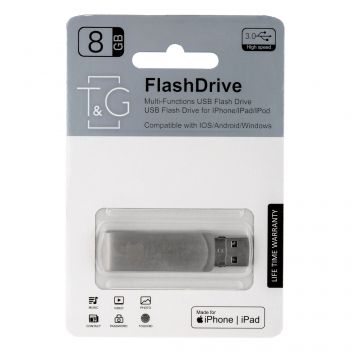 Купить USB OTG T&G 3&1 LIGHTNING&ANDROID 8GB METAL 007
