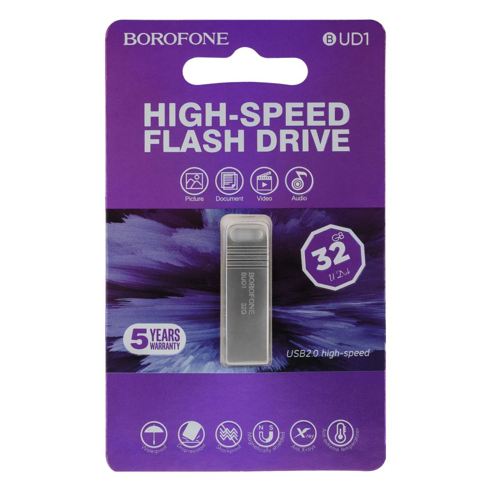 Купить USB FLASH DRIVE BOROFONE BUD1 USB 2.0 32GB