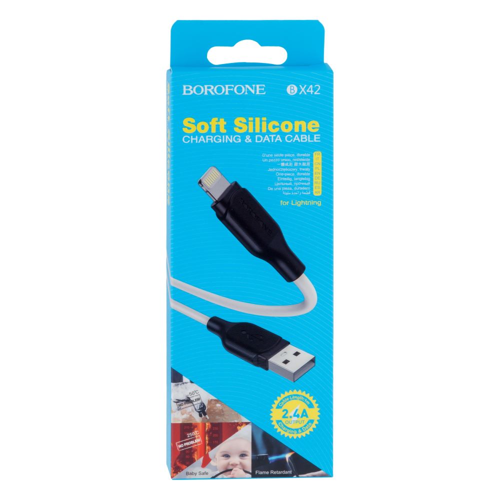 Купить USB BOROFONE BX42 SILICONE LIGHTNING_1