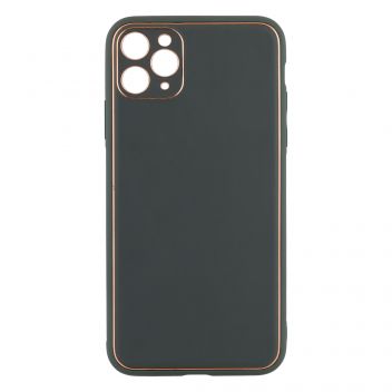 Купить ЧЕХОЛ LEATHER GOLD WITH FRAME WITHOUT LOGO ДЛЯ IPHONE 11 PRO MAX