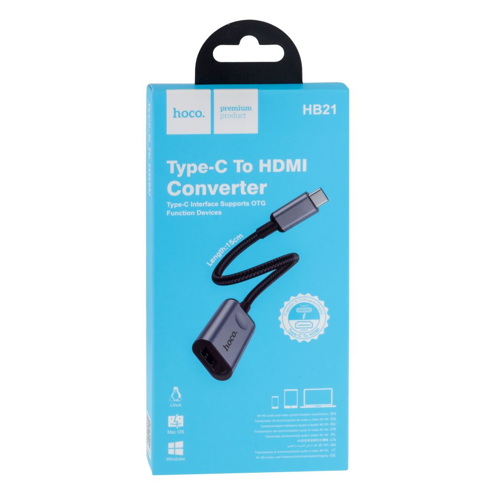 Купить ПЕРЕХОДНИК HOCO HB21 TYPE-C TO HDMI CONVERTER