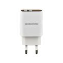Купить СЕТЕВОЕ ЗАРЯДНОЕ УСТРОЙСТВО BOROFONE BA58A DIGITAL DISPLAY TYPE-C 2USB 2.4A_1