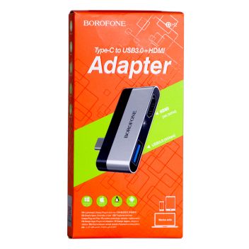 Купить ПЕРЕХОДНИК BOROFONE DH2 TYPE-C TO HDMI+USB3.0 ADAPTER