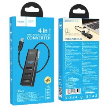 Купить USB HUB HOCO HB25 EASY MIX 4-IN-1 CONVERTER(TYPE-C TO USB3.0+USB2.0*3)