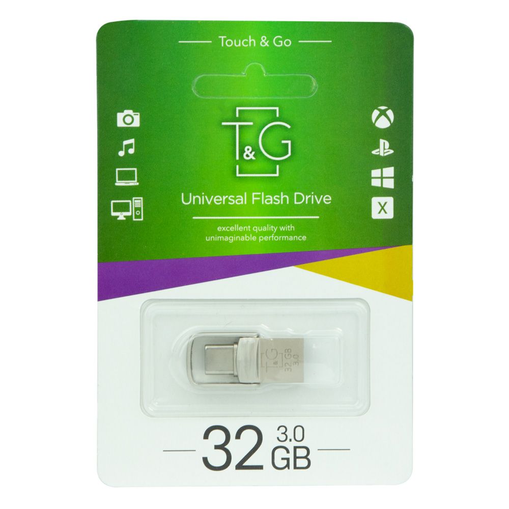 Купить USB OTG T&G 2&1 3.0 TYPE C 32GB METAL 104