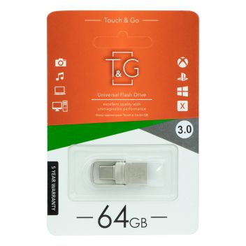 Купить USB OTG -TYPE C 64GB T&G МЕТАЛЕВА СЕРІЯ 104
