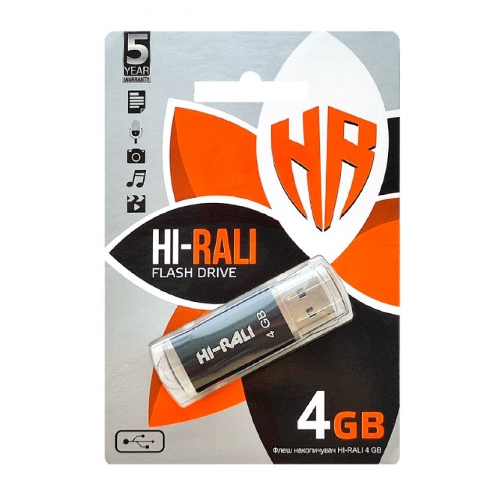 Купить USB FLASH DRIVE HI-RALI ROCKET 4GB_1
