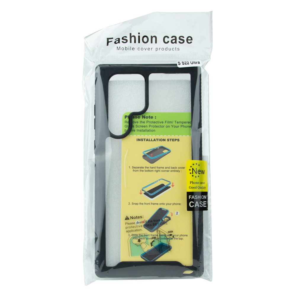Купить ЧЕХОЛ SHOCKPROOF BLACK FRAME+ TRANSPARENT BACK ДЛЯ SAMSUNG S22 ULTRA_1