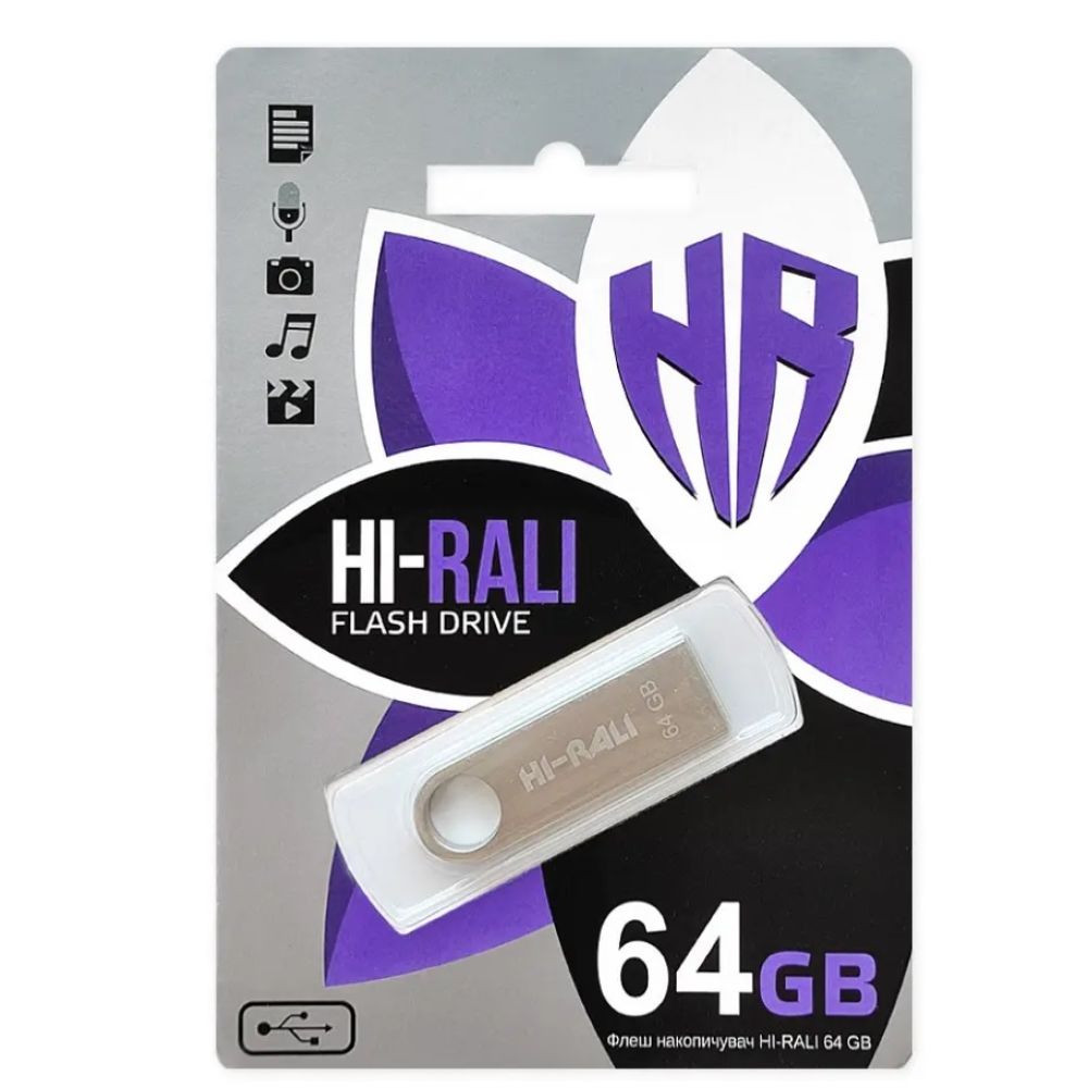 Купить USB FLASH DRIVE HI-RALI SHUTTLE 64GB