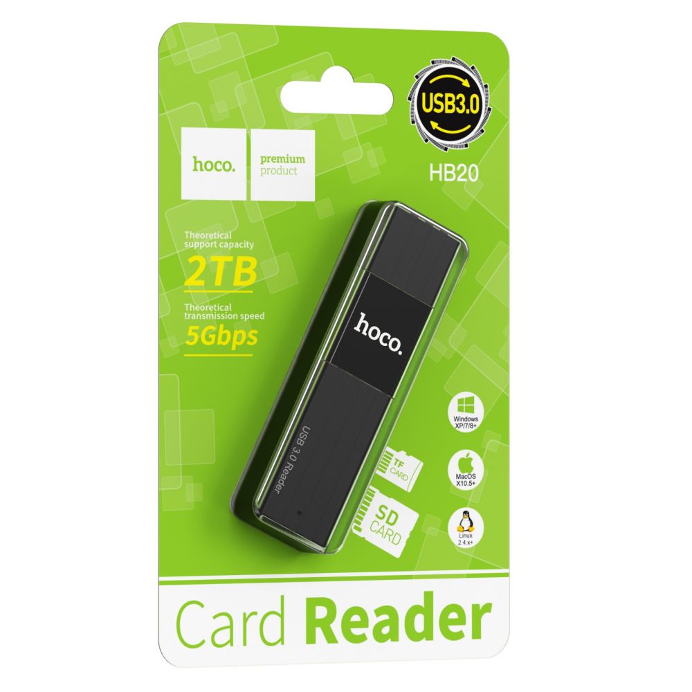 Купить CARD READER HOCO HB20 MINDFUL 2-IN-1 USB3.0