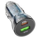 Купить АВТО ЗАРЯДНОЕ УСТРОЙСТВО HOCO Z47A TRANSPARENT PD30W+QC3.0_3