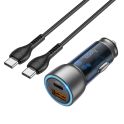 Купить АВТО ЗАРЯДНОЕ УСТРОЙСТВО HOCO NZ8 SPRINTER 43W PD25W+QC3.0 TYPE-C TO TYPE-C_3