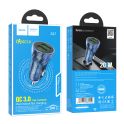Купить АВТО ЗАРЯДНОЕ УСТРОЙСТВО HOCO Z47 TRANSPARENT QC3.0 18W