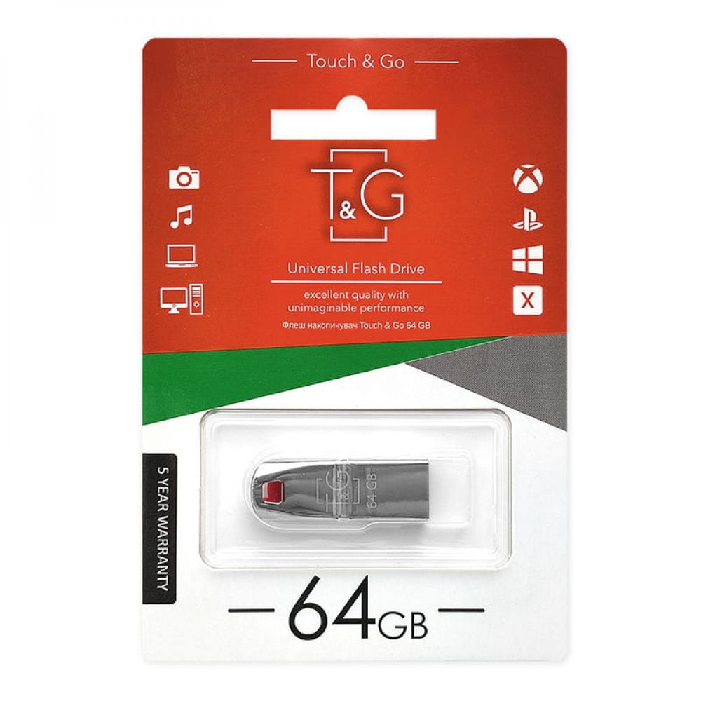 Купить USB FLASH DRIVE T&G 64GB CHROME 115