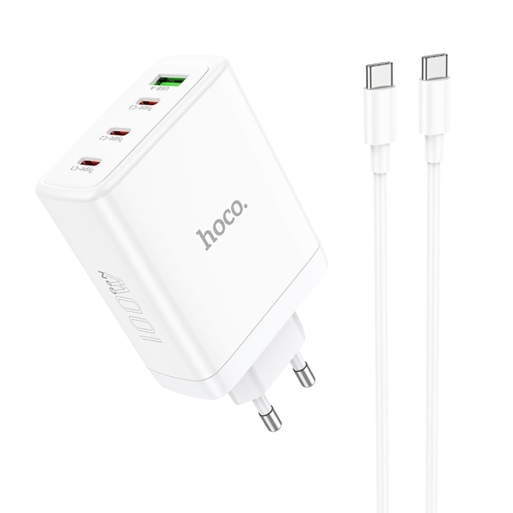 Купить СЕТЕВОЕ ЗАРЯДНОЕ УСТРОЙСТВО HOCO N31 LEADER GAN PD 100W/QC 22.5W TYPE-C TO TYPE-C