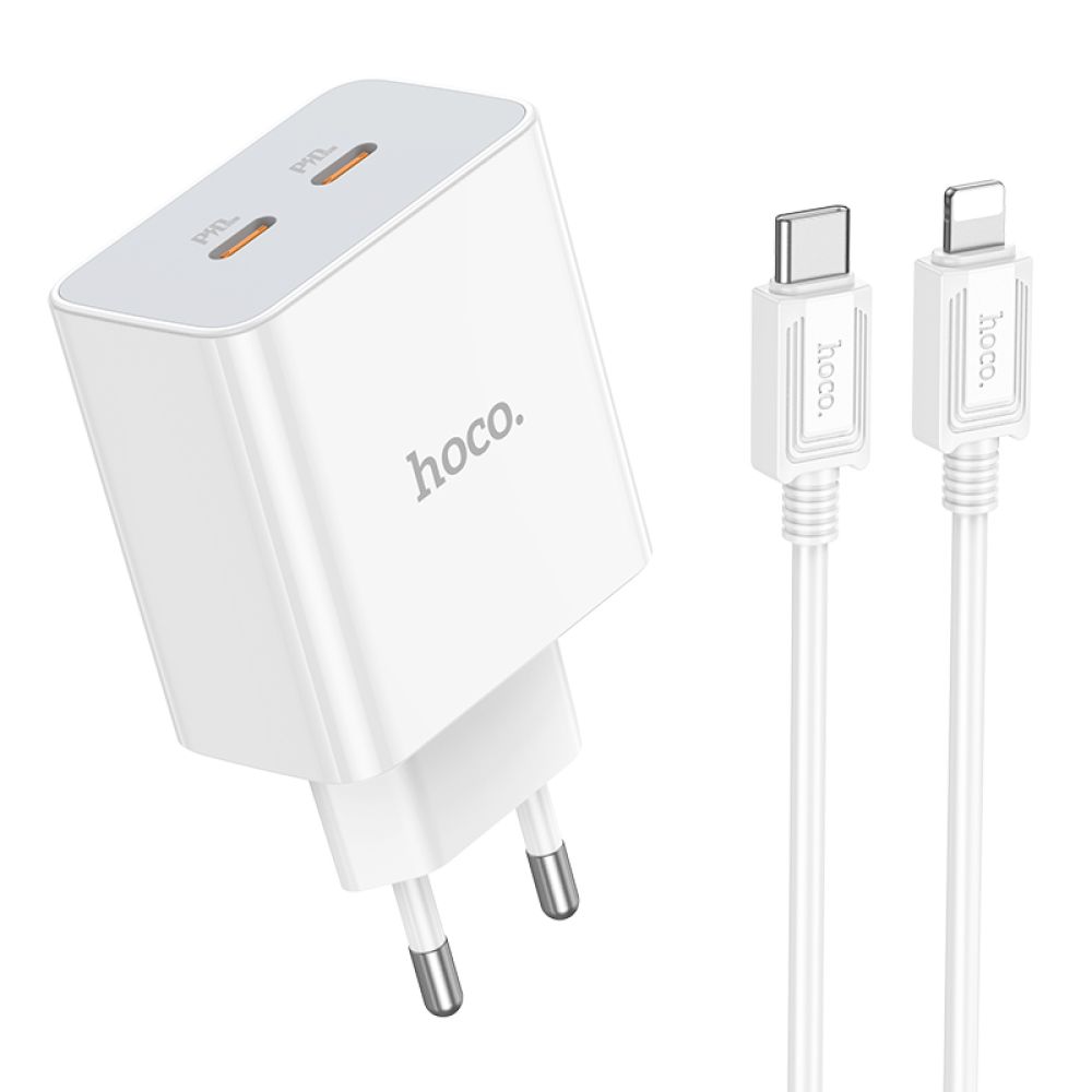 Купить СЕТЕВОЕ ЗАРЯДНОЕ УСТРОЙСТВО HOCO C108A LEADER PD35W/QC TYPE-C TO LIGHTNING