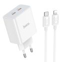 Купить СЕТЕВОЕ ЗАРЯДНОЕ УСТРОЙСТВО HOCO C108A LEADER PD35W/QC TYPE-C TO LIGHTNING