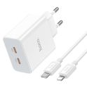 Купить СЕТЕВОЕ ЗАРЯДНОЕ УСТРОЙСТВО HOCO C108A LEADER PD35W/QC TYPE-C TO LIGHTNING_1