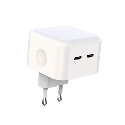 Купити МЕРЕЖЕВИЙ ЗАРЯДНИЙ ПРИСТРІЙ XO L102 EU DUAL TYPE-C PORT 35W TYPE-C TO LIGHTNING