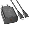 Купить СЕТЕВОЕ ЗАРЯДНОЕ УСТРОЙСТВО BOROFONE BA71A POWER PD20W TYPE-C TO LIGHTNING_3