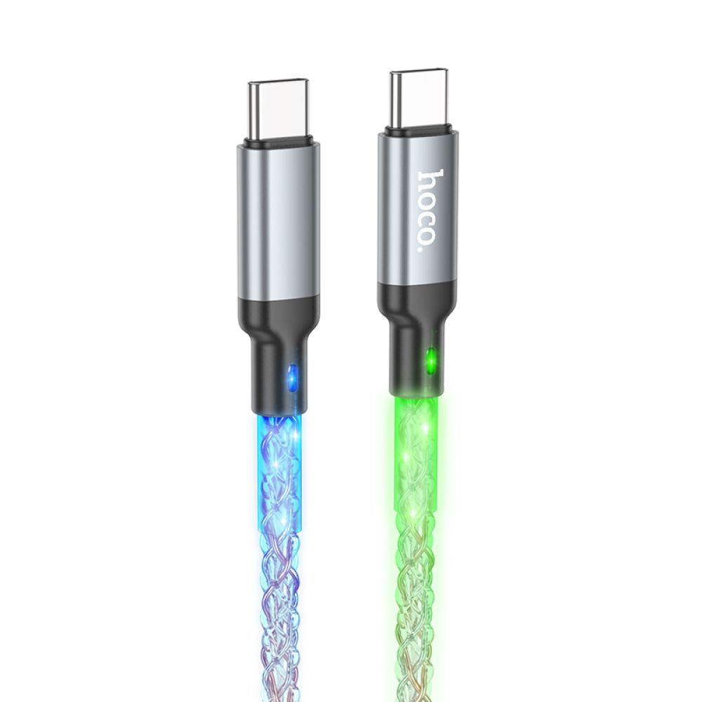 Купить USB HOCO U112 SHINE 60W TYPE-C TO TYPE-C LED_1