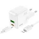 Купить СЕТЕВОЕ ЗАРЯДНОЕ УСТРОЙСТВО HOCO C111A LUCKY PD30W+QC3.0 TYPE-C TO LIGHTNING_1