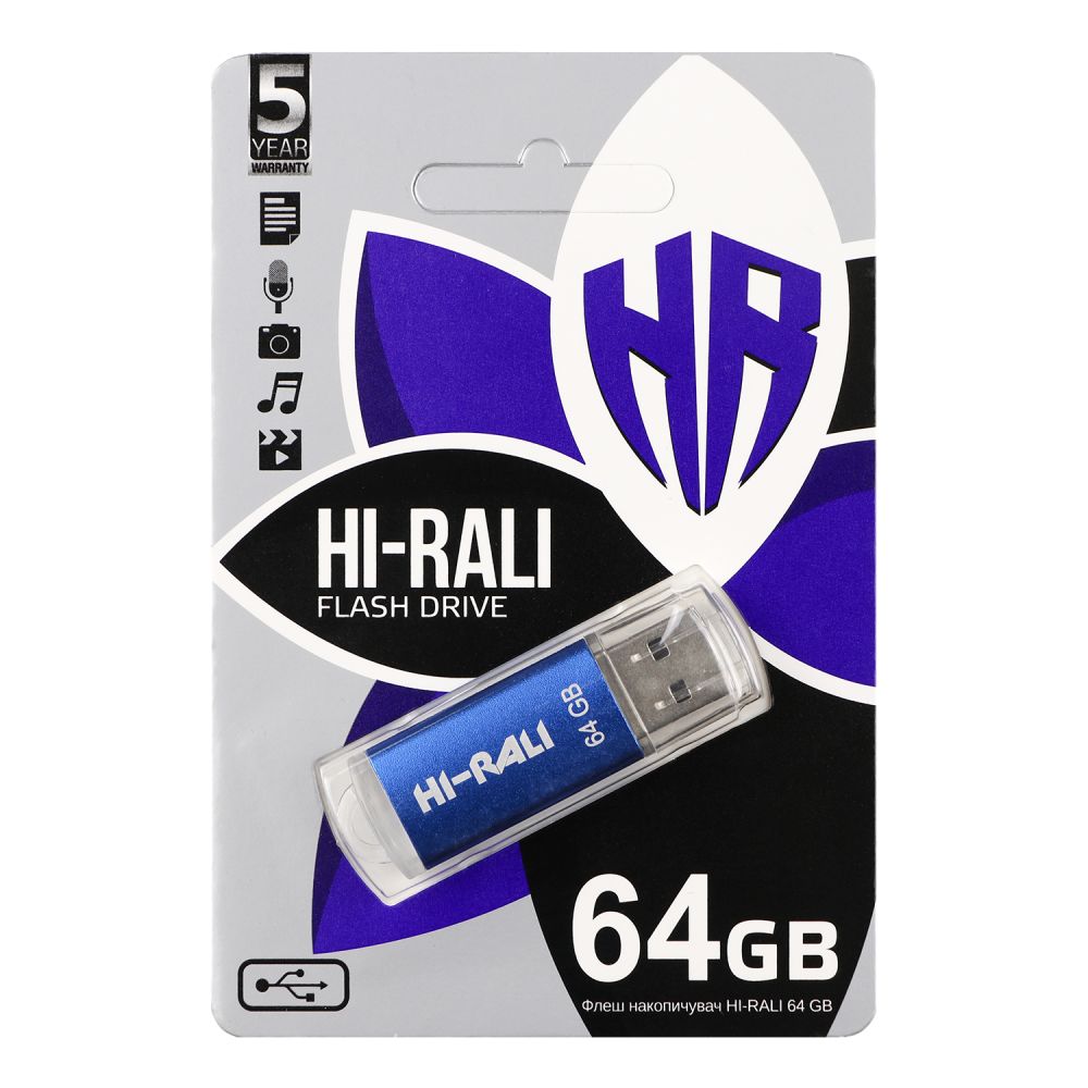 Купить USB FLASH DRIVE HI-RALI ROCKET 64GB_1
