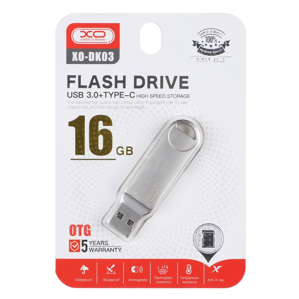 Купить USB FLASH DRIVE XO DK03 USB3.0+TYPE C 16GB