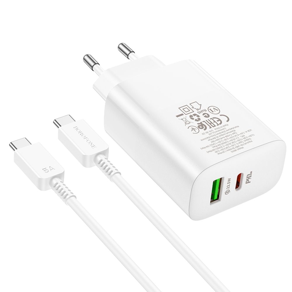 Купить СЕТЕВОЕ ЗАРЯДНОЕ УСТРОЙСТВО BOROFONE BN10 SUNLIGHT PD65W TYPE-C TO TYPE-C_3