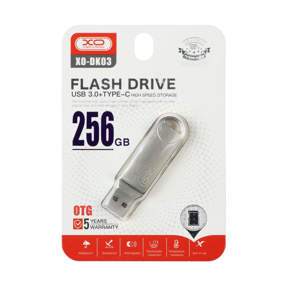Купить USB FLASH DRIVE XO DK03 USB3.0+TYPE C 256GB