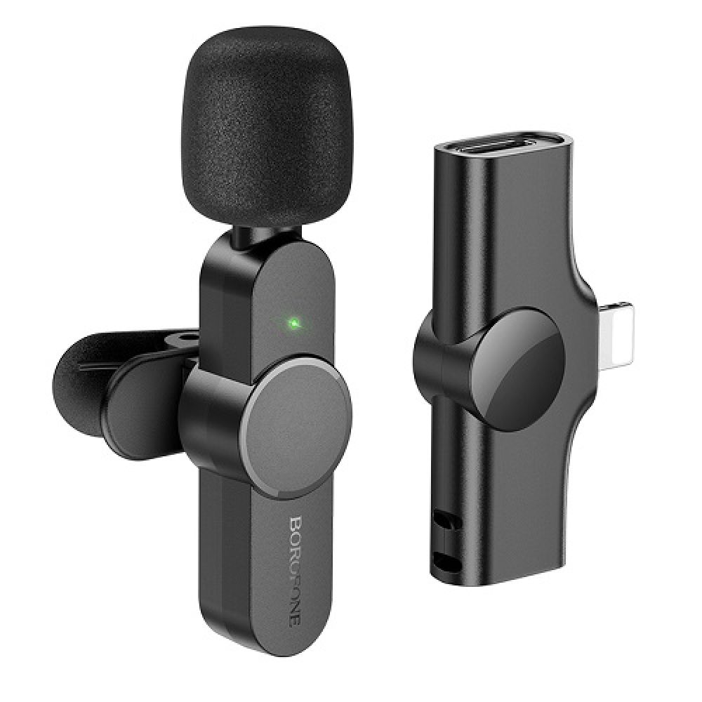Купить МИКРОФОН ПЕТЛИЧНЫЙ БЕСПРОВОДНОЙ BOROFONE BFK12 LIGHTNING_1