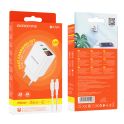 Купить СЕТЕВОЕ ЗАРЯДНОЕ УСТРОЙСТВО BOROFONE BA78A PD20W+QC3.0 DIGITAL DISPLAY TYPE-C TO LIGHTNING_3