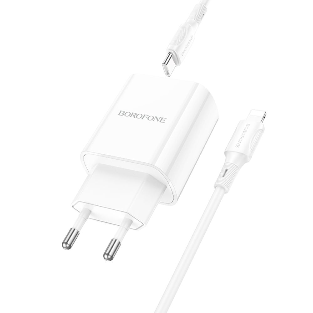 Купить СЕТЕВОЕ ЗАРЯДНОЕ УСТРОЙСТВО BOROFONE BA78A PD20W+QC3.0 DIGITAL DISPLAY TYPE-C TO LIGHTNING_2