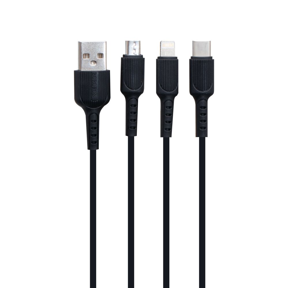 Купить USB BOROFONE BX16 3-IN-1 EASY IP+MICRO+TYPE-C МЯТАЯ УПАКОВКА_3
