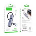 Купить USB HOCO HB34 EASY LINK GIGABIT ETHERNET ADAPTER(USB TO USB3.0*3+RJ45)