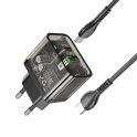 Купить СЕТЕВОЕ ЗАРЯДНОЕ УСТРОЙСТВО HOCO N34 DAZZLING PD20W+QC3.0 TYPE-C TO TYPE-C_3