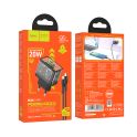 Купить СЕТЕВОЕ ЗАРЯДНОЕ УСТРОЙСТВО HOCO N34 DAZZLING PD20W+QC3.0 TYPE-C TO TYPE-C