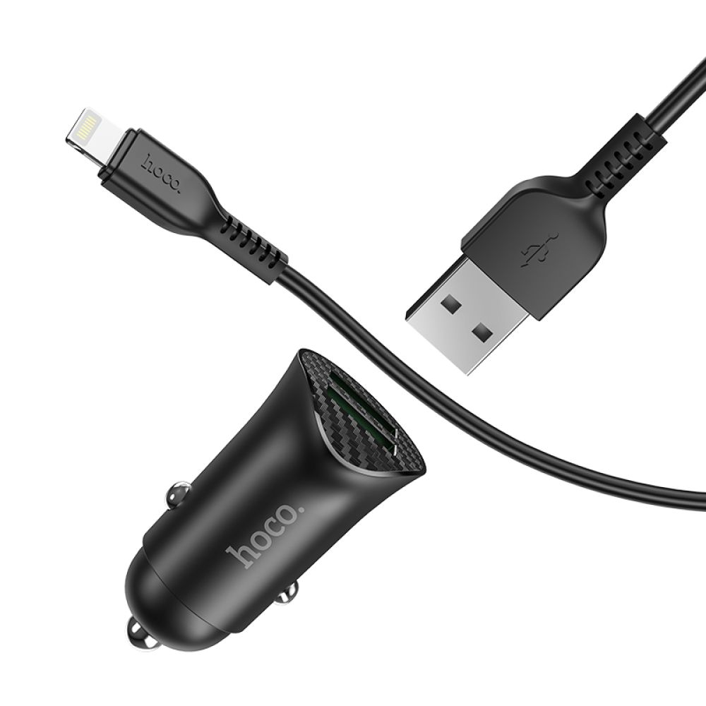 Купить АВТО ЗАРЯДНОЕ УСТРОЙСТВО HOCO Z39 QC3.0 LIGHTNING 2USB_3