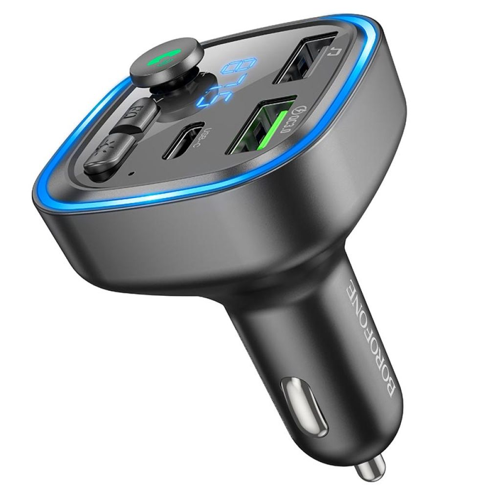 Купить МОДУЛЯТОР BOROFONE BC48 BROAD QC3.0 CAR BT FM TRANSMITTER