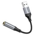 Купить ПЕРЕХОДНИК HOCO LS36 SOUND CARD USB TO AUX 3.5MM (FEMALE) 12CM_5